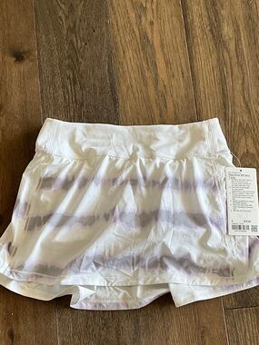 lululemon athletica White & Light Purple Tie-Dye Athletic Skort